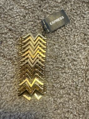 Express Gold Chevron Link Bracelet